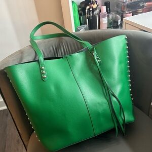 Green Rebecca Minkoff Studded Tote